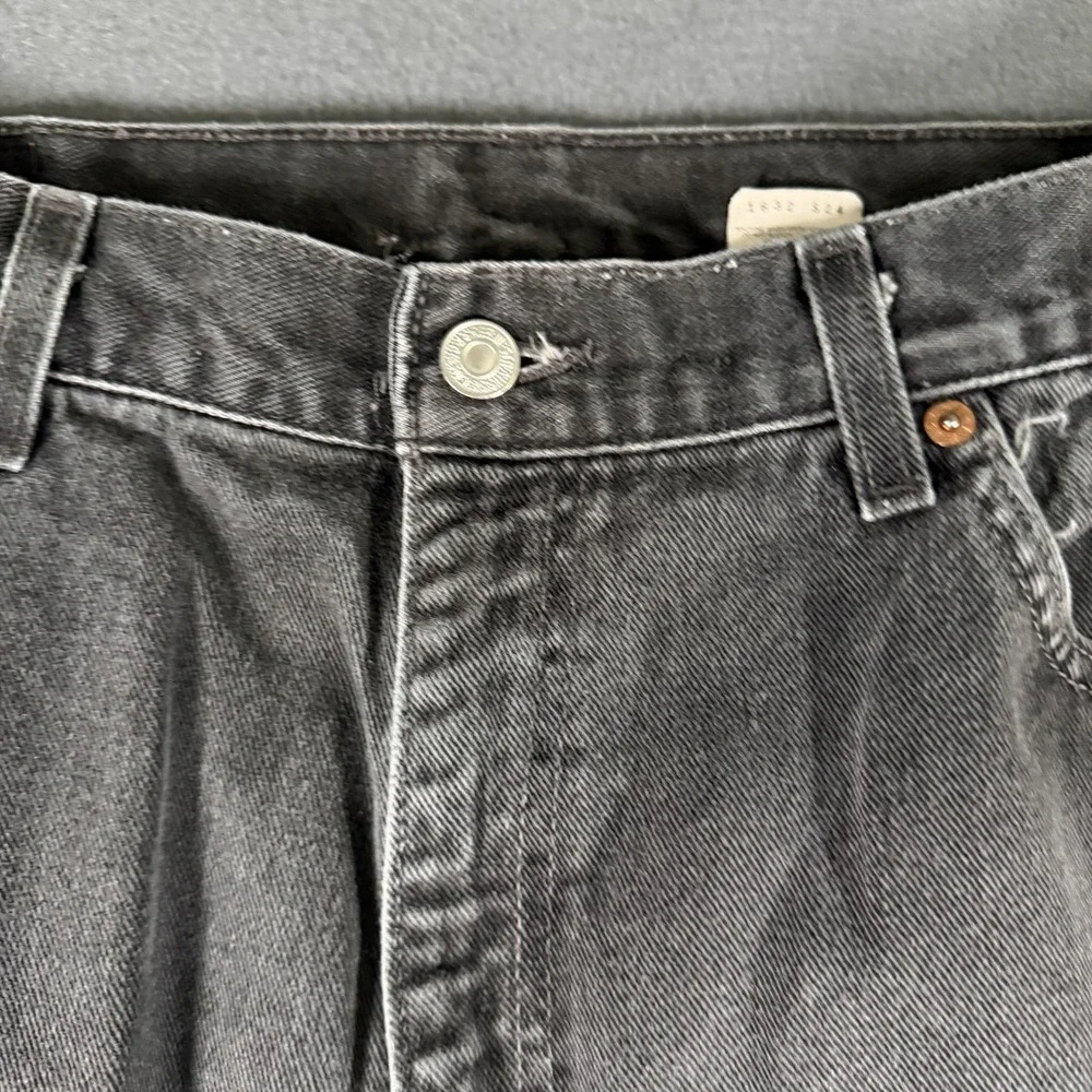Vintage‎ Levis 550 Jeans Mens 40x30 Relaxed Tapered Faded Black Wash Made USA